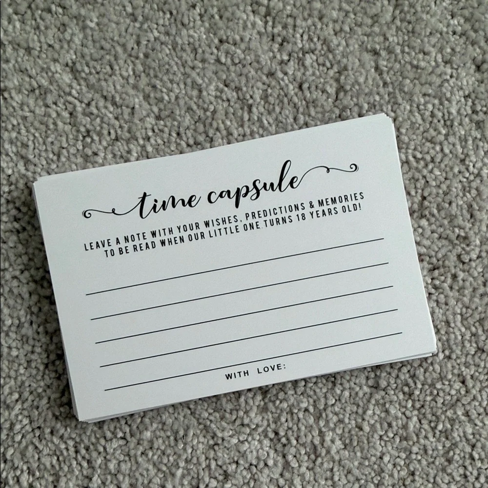 Time Capsule blank cards